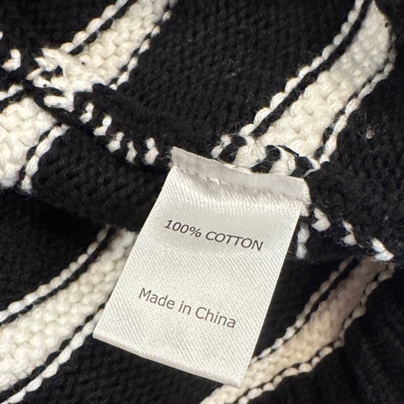 La Ligne Jill Sweater in Black and White Stripes - Picture 4 of 4